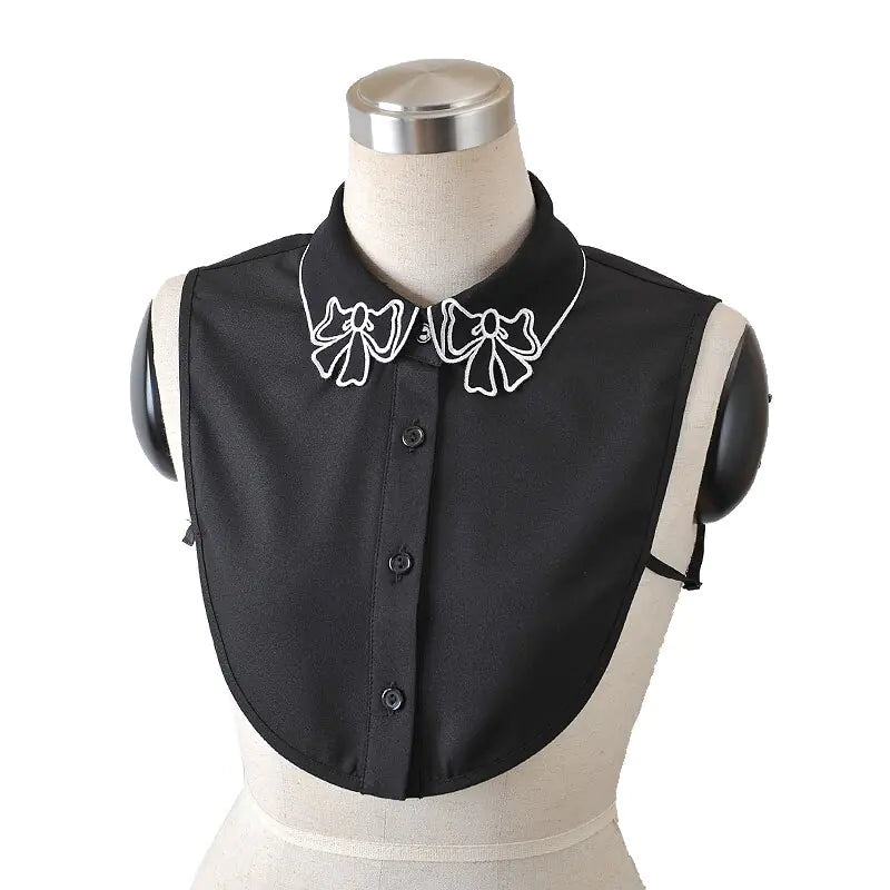 Embroidery Women Collar Shirt