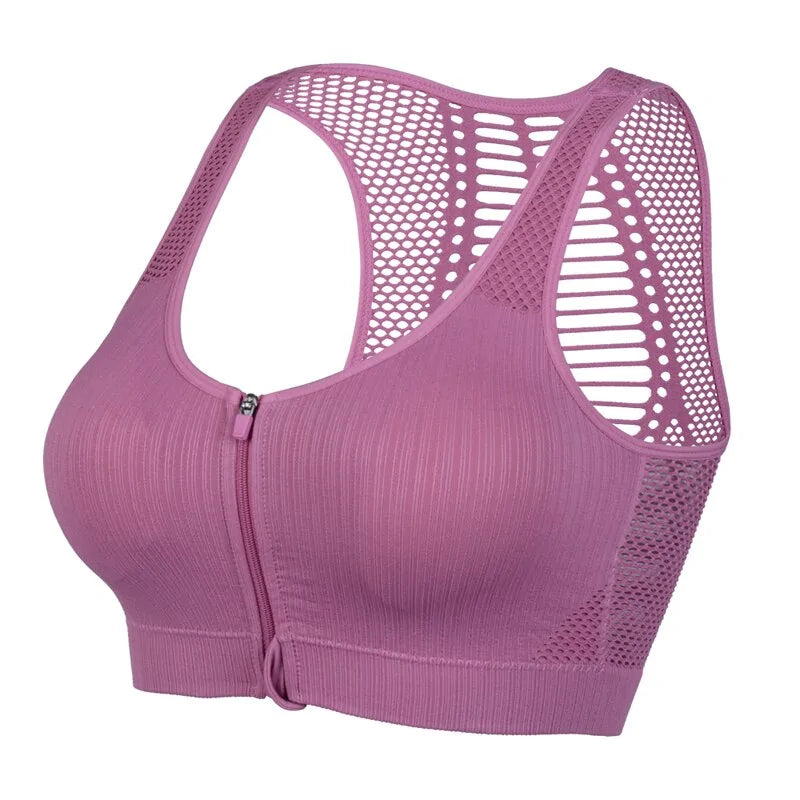 Mesh Breathable Push-Up Sports Bra for Women