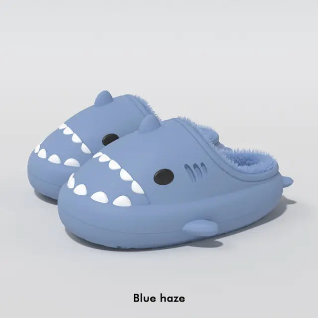 Comwarm Plush Shark Slippers For Women Men