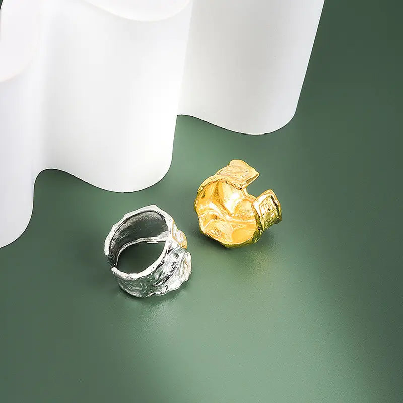 Matte Surface Ellipse Rings for Women