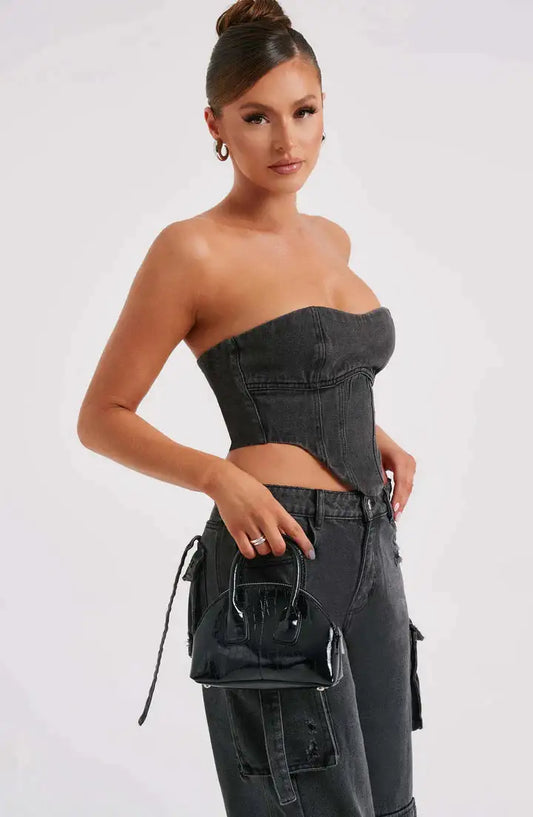 Denim Corset Top