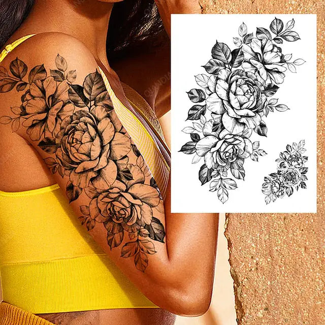 Old School Flowers Tattoos for Women