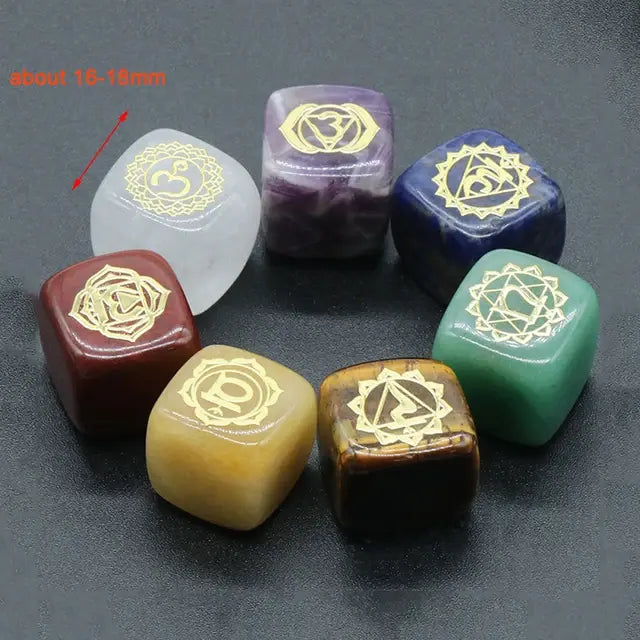 7Pcs Heart Chakra Natural Crystal Stones for Jewellery Making, Healing and Meditation