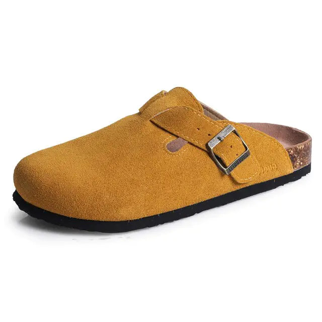 Baotou Women Closed Toe Cork Slippers