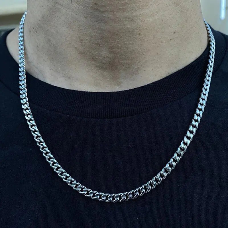 Stainless Steel Paper Clip Necklace for Men HOOVES