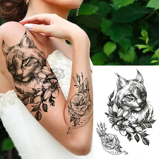 Old School Flowers Tattoos for Women