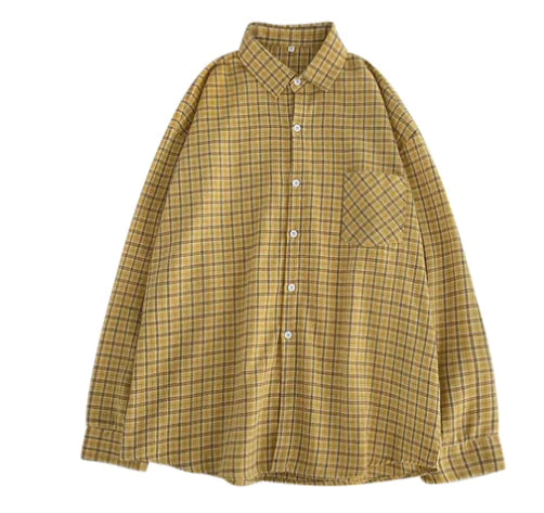 Women Shirt Plaid Female Oversize Blouse