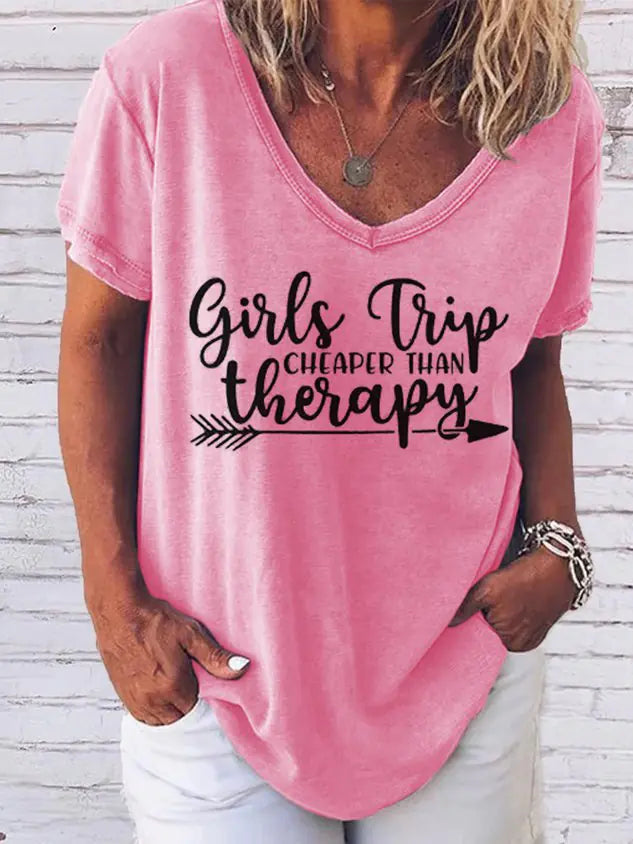 Women Girl's Trip Therapy  Tee