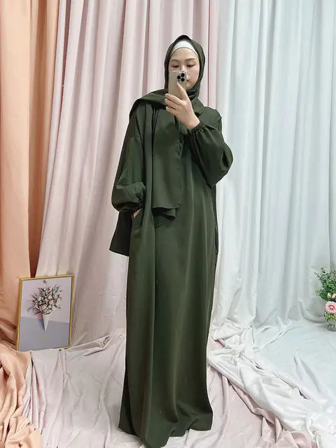 Hooded Abaya Long Dresses Women